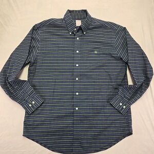 Brooks Brothers Traditional Fit Plaid Button Down Shirt Mens Large Supima Cotton